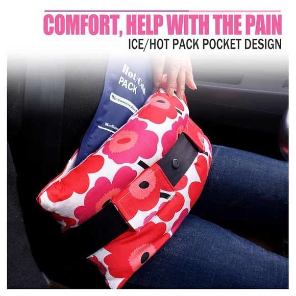 Abdominal Pillow with Ice/Hot Pocket for Post Surgery Seatbelt Protector - Picture 3 of 3
